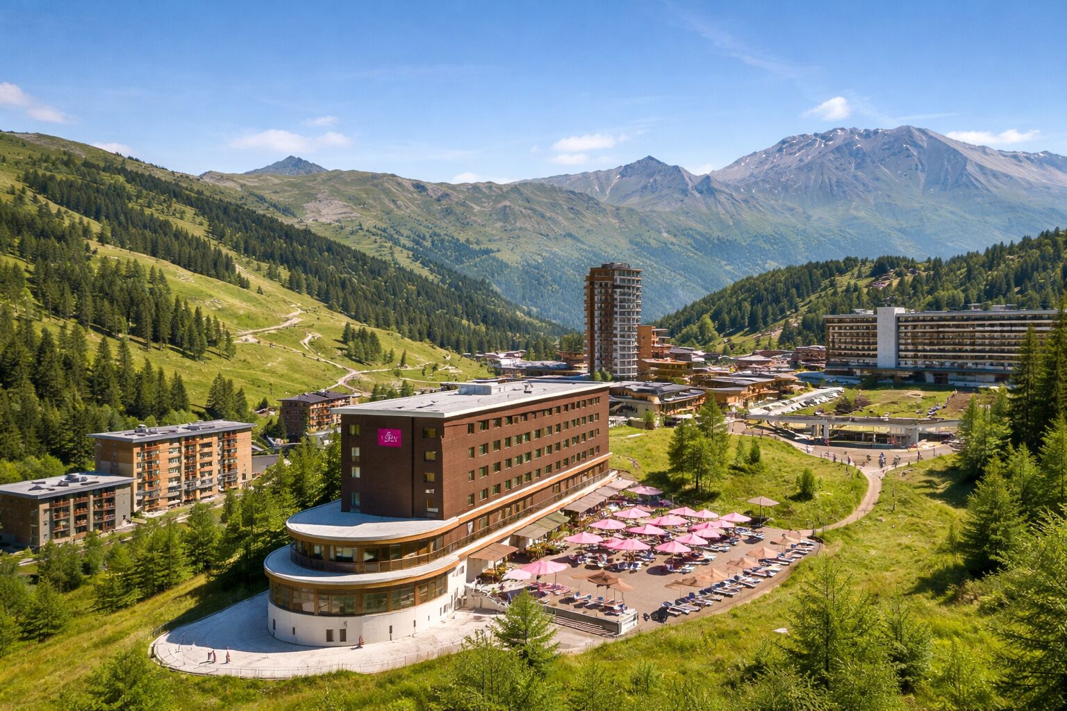 Belambra Club La Terra Nova à La Plagne en été – vue montagne